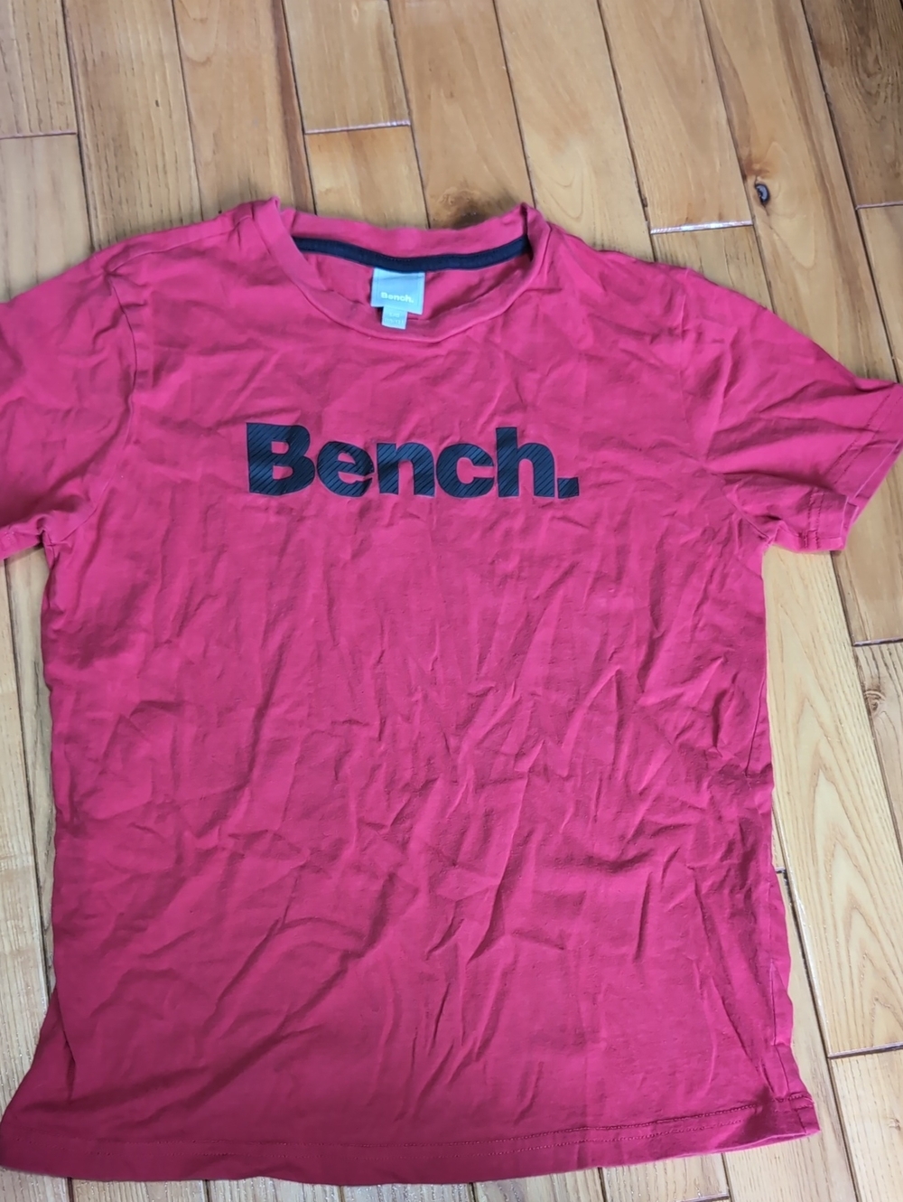 Bench Boy Red Crew Neck Logo Tee